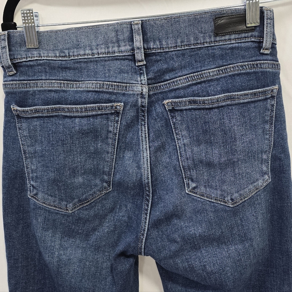 DL1961 women 27 mara mid-rise raw ankle straight jeans denim Instasculpt grunge - Picture 10 of 12